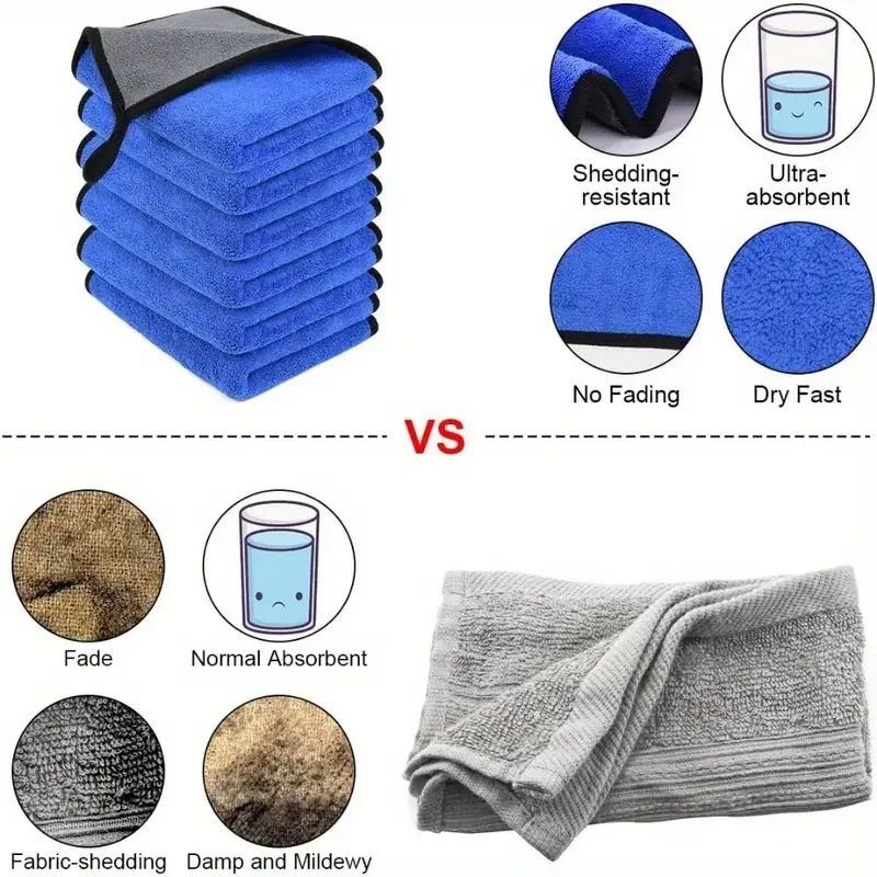 1-4pcs Soft Microfiber Car Was - Microfiber Towel Detailing 评论和价格