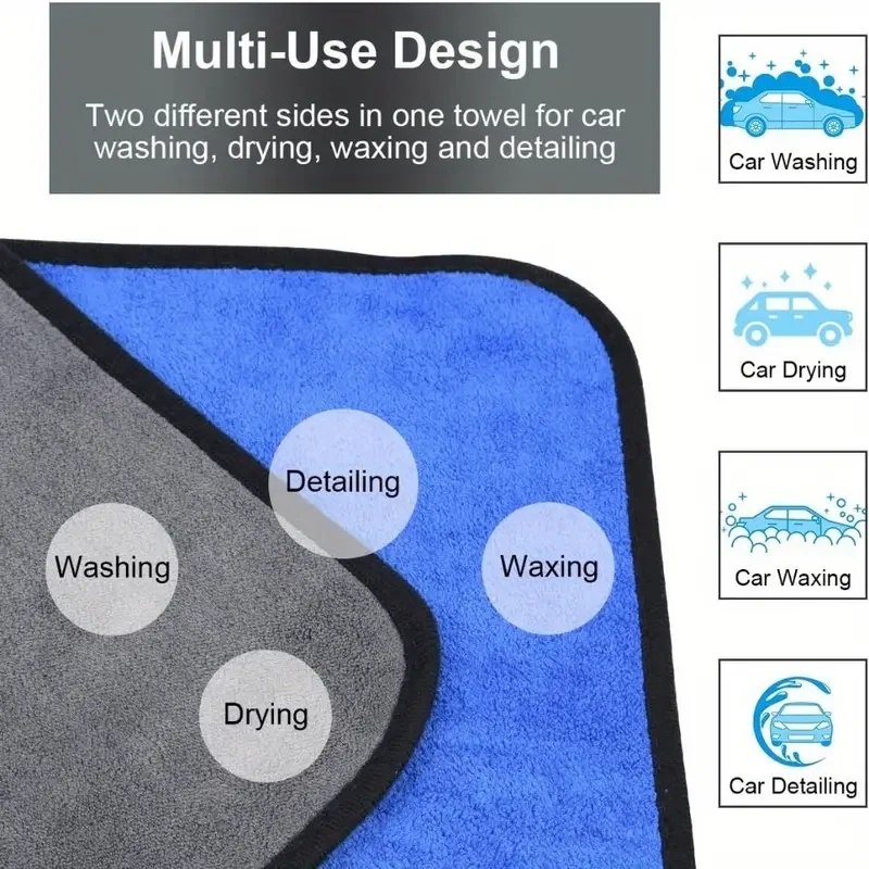 1-4pcs Soft Microfiber Car Was - Microfiber Towel Detailing 评论和价格